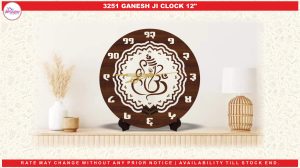 3251 GANESH JI CLOCK 12"