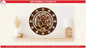 3256 GANESH JI CLOCK 18"