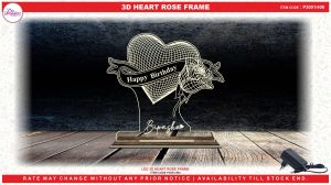 3001 3D HEART ROSE FRAME