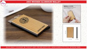 2503 WOODEN ALUMINIUM WALLET