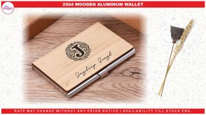 2504 WODDEN ALUMINIUM WALLET
