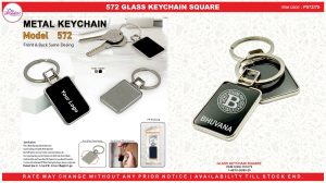 572 GLASS KEYCHAIN SQUARE