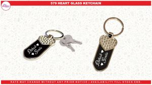 579 HEART GLASS KEYCHAIN