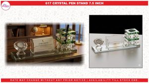 0617 CRYSTAL PEN STAND 7 INCH
