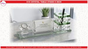 0618 CRYSTAL PEN STAND 9 INCH