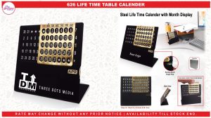 0626 LIFE TIME METAL CALENDER
