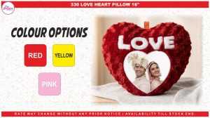 330 LOVE HEART PILLOW 16"