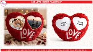 331 HEART FURR PILLOW 24"