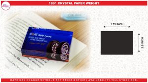 1801 CRYSTAL PAPER WEIGHT