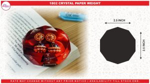 1802 CYRSTAL PAPER WEIGHT