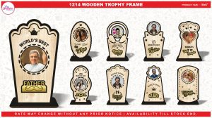 1214 WOODEN TROPHY FRAME