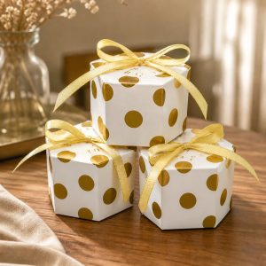 PF 90 HEXAGON GIFT BOX WITH RIBBON